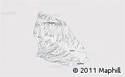 Silver Style 3D Map of Jainca, single color outside