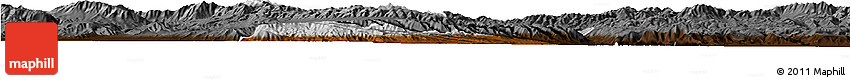 Physical Horizon Map of Jainca, darken