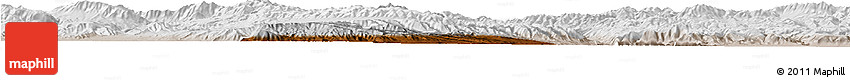 Physical Horizon Map of Jainca, lighten