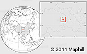Blank Location Map of Jainca, highlighted country