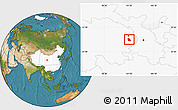 Satellite Location Map of Jainca, highlighted country