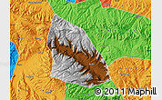 Physical Map of Jainca, political outside