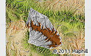 Physical Map of Jainca, satellite outside