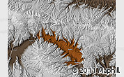 Physical Map of Jainca, semi-desaturated