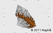 Physical Map of Jainca, single color outside