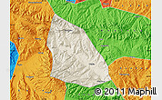 Shaded Relief Map of Jainca, political outside