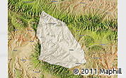 Shaded Relief Map of Jainca, satellite outside