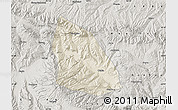Shaded Relief Map of Jainca, semi-desaturated