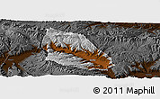 Physical Panoramic Map of Jainca, darken