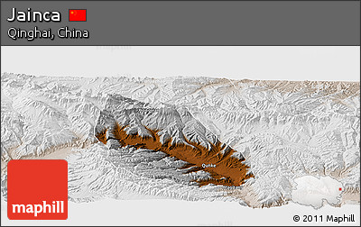Physical Panoramic Map of Jainca, lighten