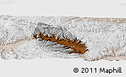 Physical Panoramic Map of Jainca, lighten
