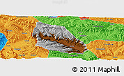 Physical Panoramic Map of Jainca, political outside