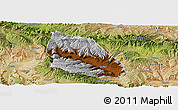 Physical Panoramic Map of Jainca, satellite outside