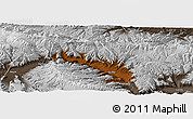 Physical Panoramic Map of Jainca, semi-desaturated