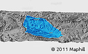 Political Panoramic Map of Jainca, desaturated