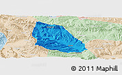 Political Panoramic Map of Jainca, lighten