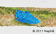 Political Panoramic Map of Jainca, satellite outside