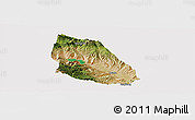 Satellite Panoramic Map of Jainca, cropped outside