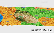 Satellite Panoramic Map of Jainca, political outside