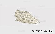 Shaded Relief Panoramic Map of Jainca, cropped outside