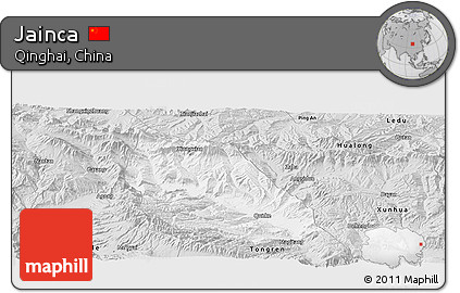 Silver Style Panoramic Map of Jainca