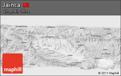 Silver Style Panoramic Map of Jainca