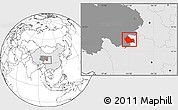 Blank Location Map of Jigzhi, highlighted country, highlighted parent region