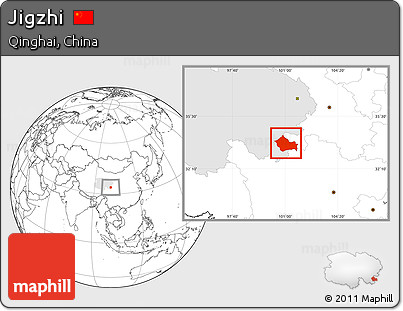 Blank Location Map of Jigzhi, highlighted parent region