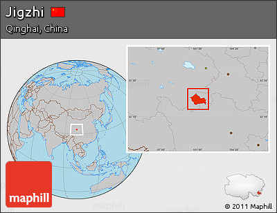 Gray Location Map of Jigzhi