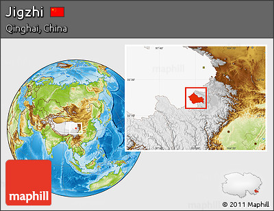 Physical Location Map of Jigzhi, highlighted parent region