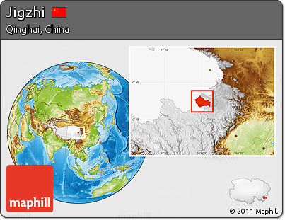 Physical Location Map of Jigzhi, highlighted parent region