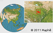 Satellite Location Map of Jigzhi