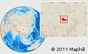 Shaded Relief Location Map of Jigzhi