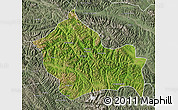 Satellite Map of Jigzhi, semi-desaturated