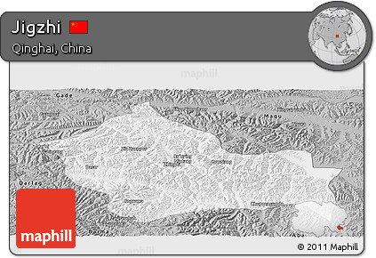 Gray Panoramic Map of Jigzhi