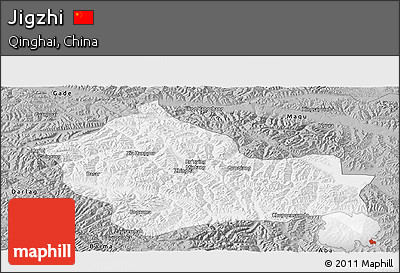 Gray Panoramic Map of Jigzhi