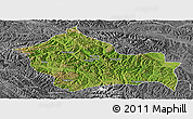 Satellite Panoramic Map of Jigzhi, desaturated
