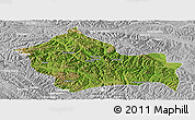 Satellite Panoramic Map of Jigzhi, lighten, desaturated