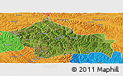 Satellite Panoramic Map of Jigzhi, political outside