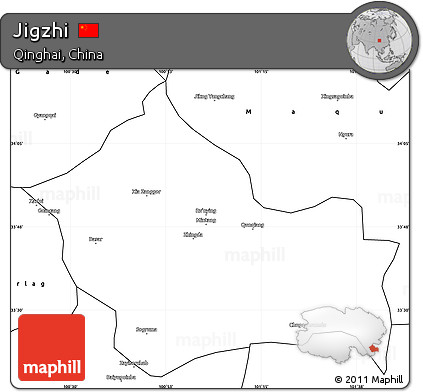 Blank Simple Map of Jigzhi