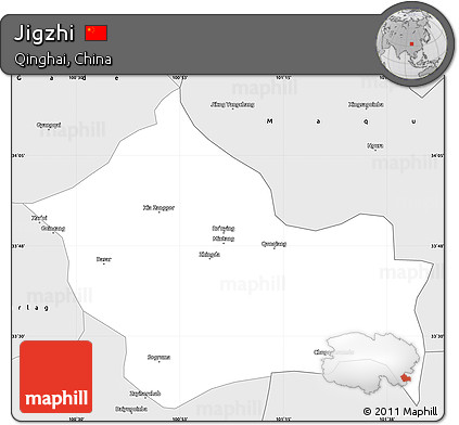 Silver Style Simple Map of Jigzhi