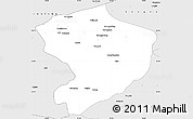 Silver Style Simple Map of Mangnai