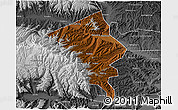 Physical 3D Map of Minhe, desaturated