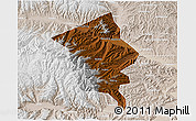 Physical 3D Map of Minhe, lighten