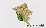 Satellite 3D Map of Minhe, cropped outside
