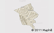 Shaded Relief 3D Map of Minhe, cropped outside