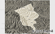 Shaded Relief 3D Map of Minhe, darken
