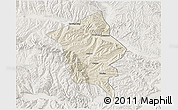 Shaded Relief 3D Map of Minhe, lighten