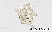 Shaded Relief 3D Map of Minhe, single color outside