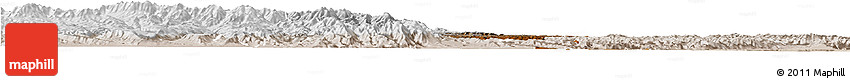 Physical Horizon Map of Minhe, lighten
